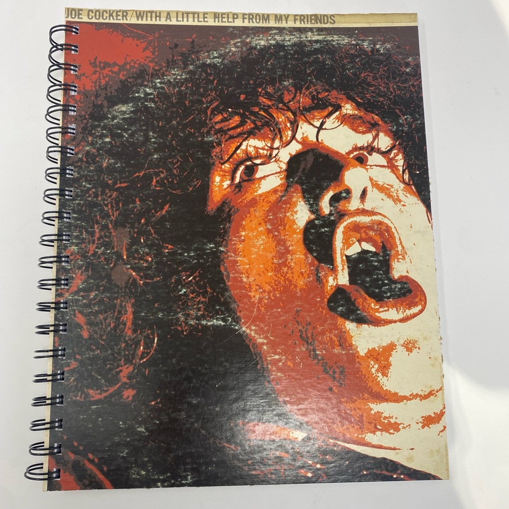 Upcycled Joe Cocker Record Album Notebook Handmade